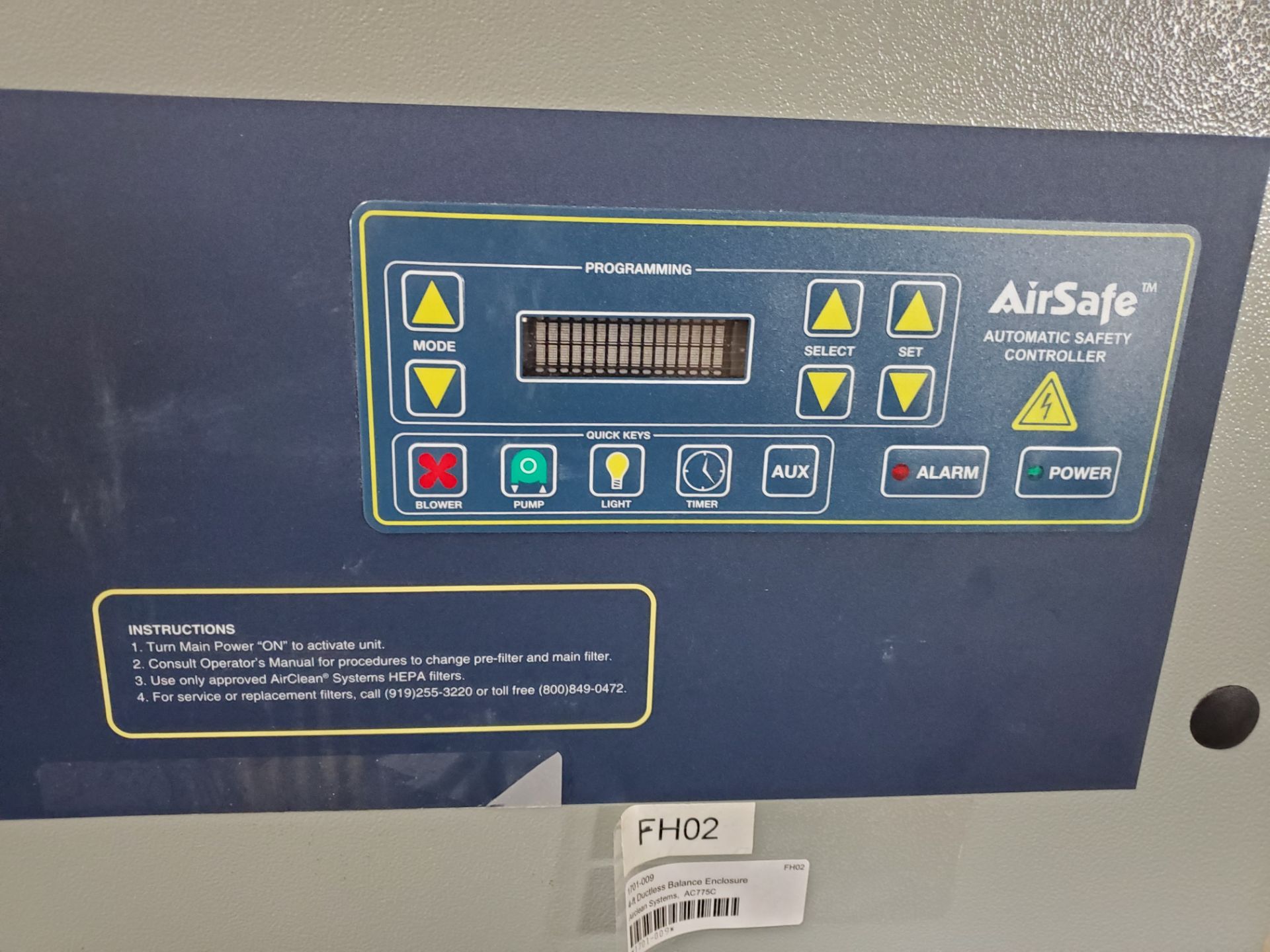 PowderSafe 700 Series Ductless Balance Enclosure, model AC775C, with controls, 110 volts - Image 5 of 6