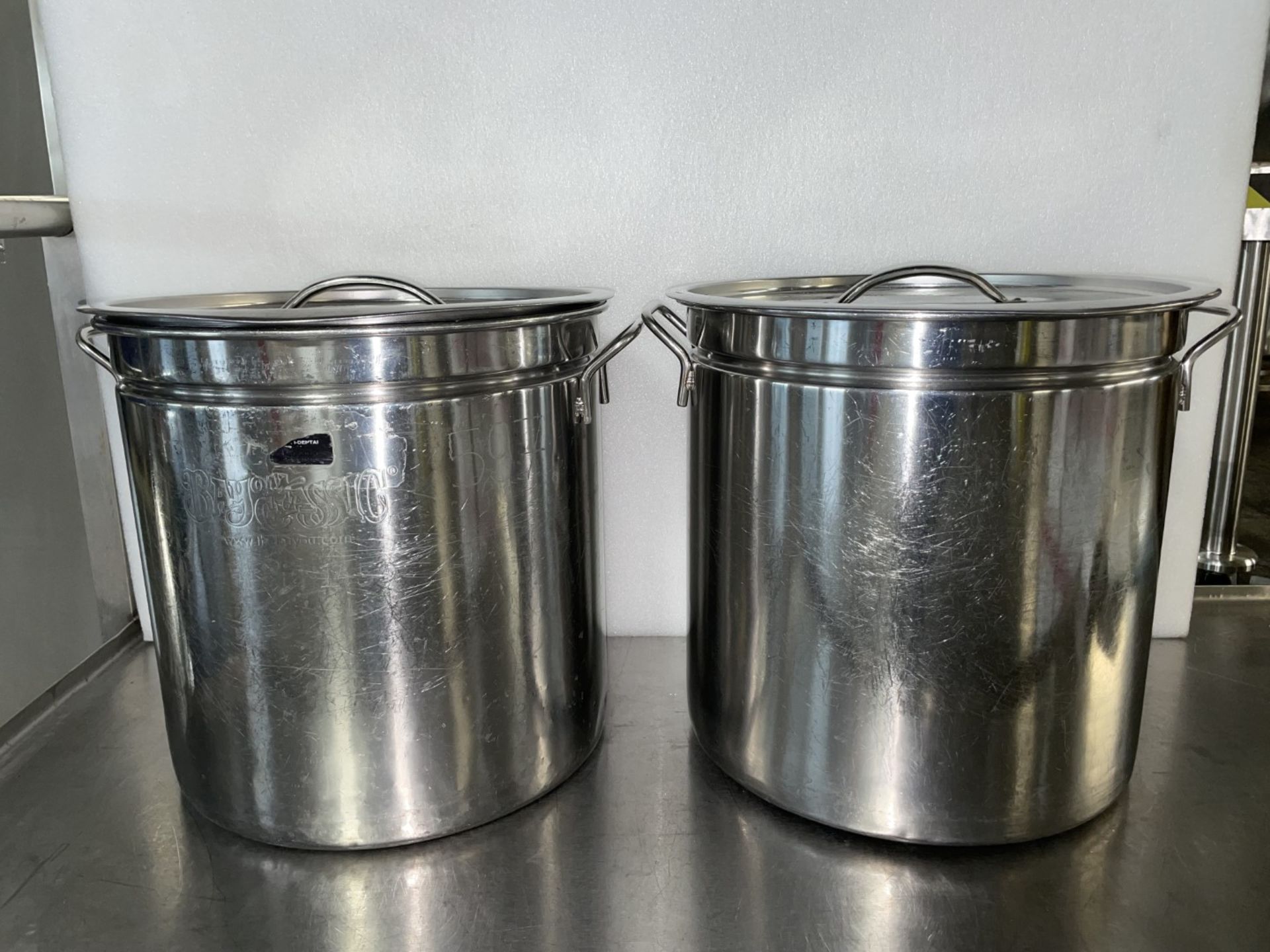 Lot of Stainless Steel Stock Pots, with Lids