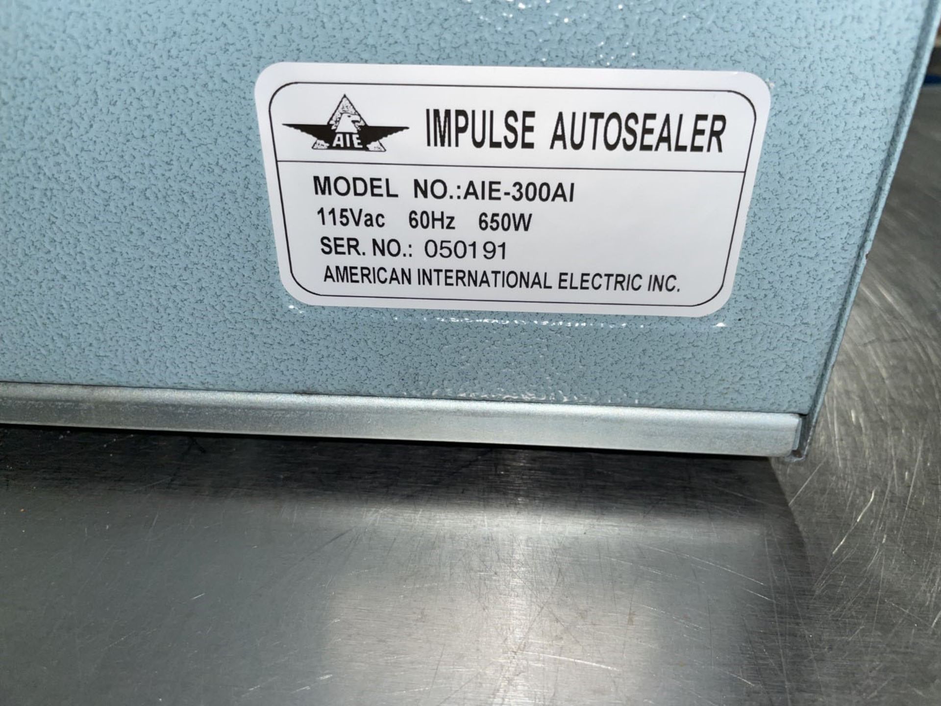 American International Electric Impulse Bar Autosealer, Model AIE-300AI - Image 2 of 9