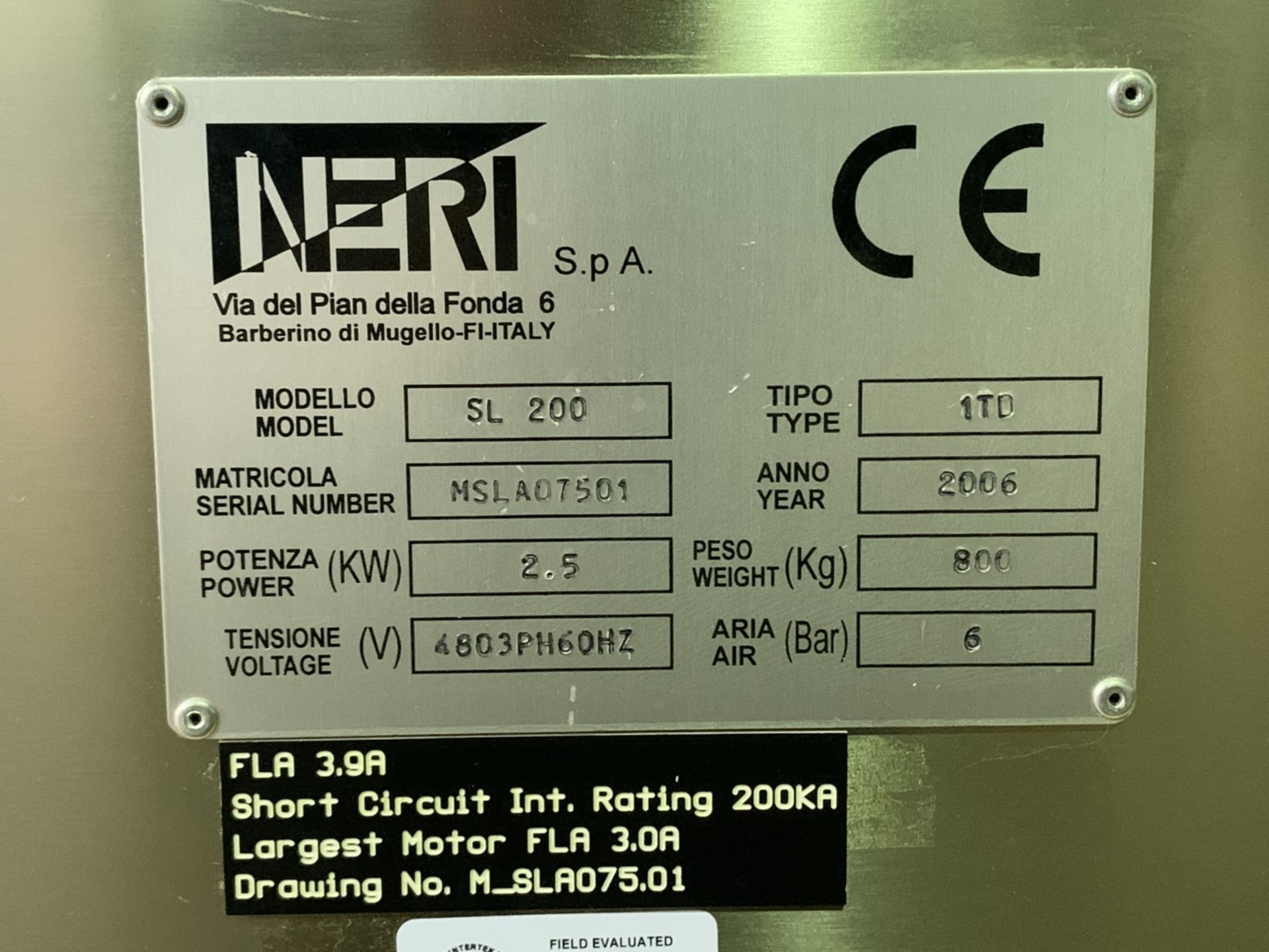 Neri Marchesini Labeler, Model SL200 - Image 2 of 18