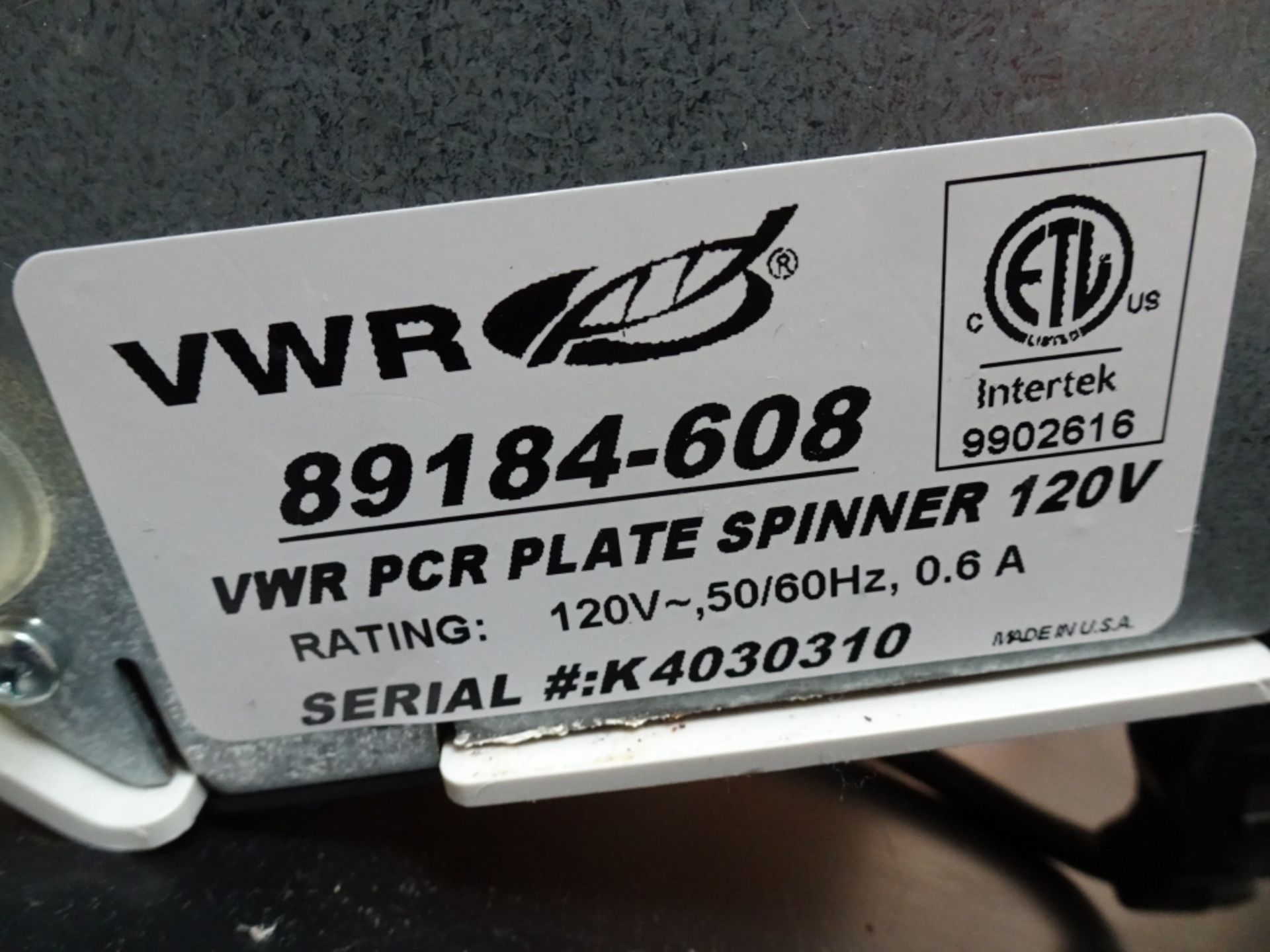 VWR PCR Plate Spinner - Image 4 of 4