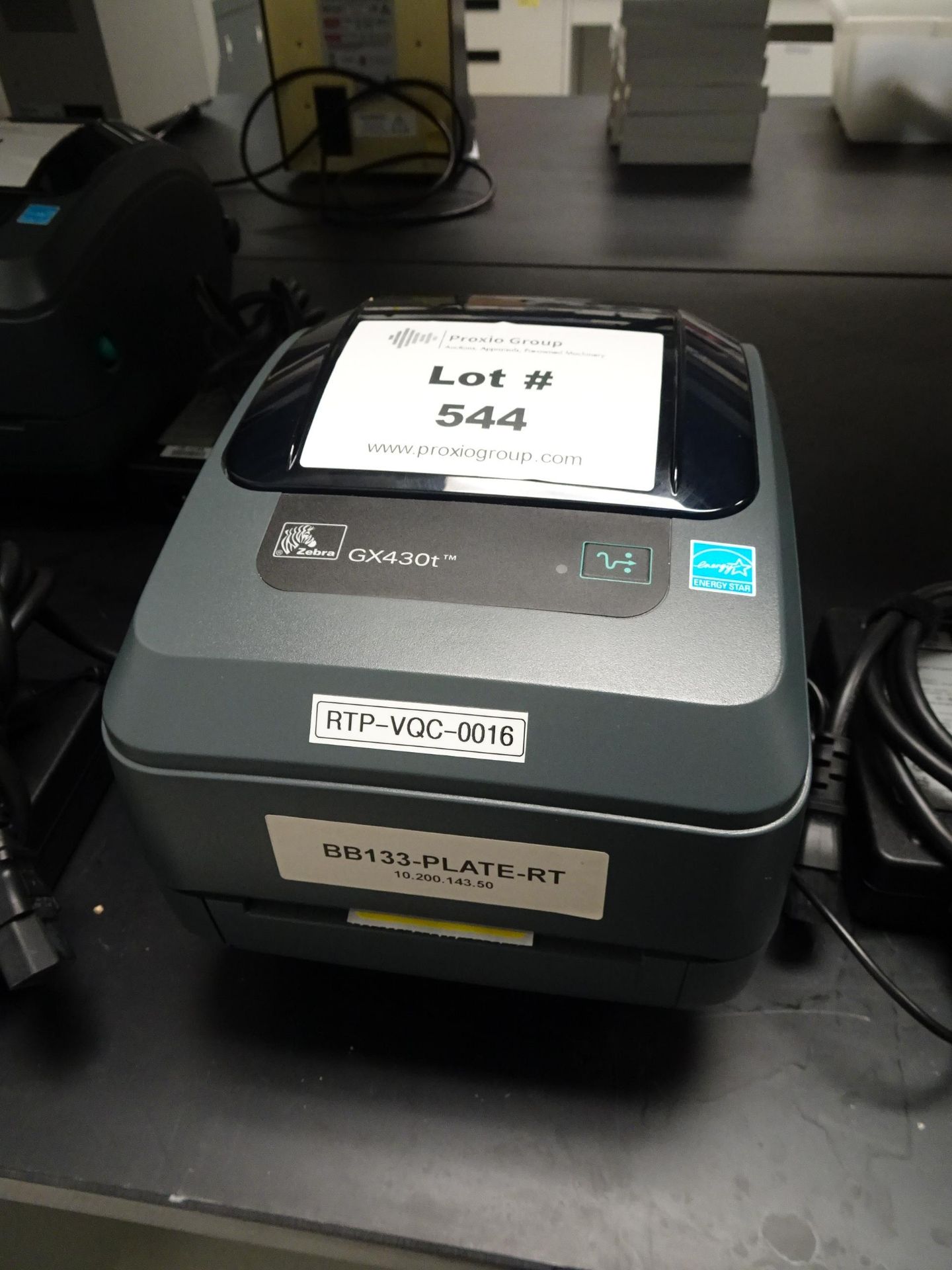 Zebra Model GX430t Thermal Label Printer sn 32J133700983 (Asset I.D. # ) - Image 2 of 4