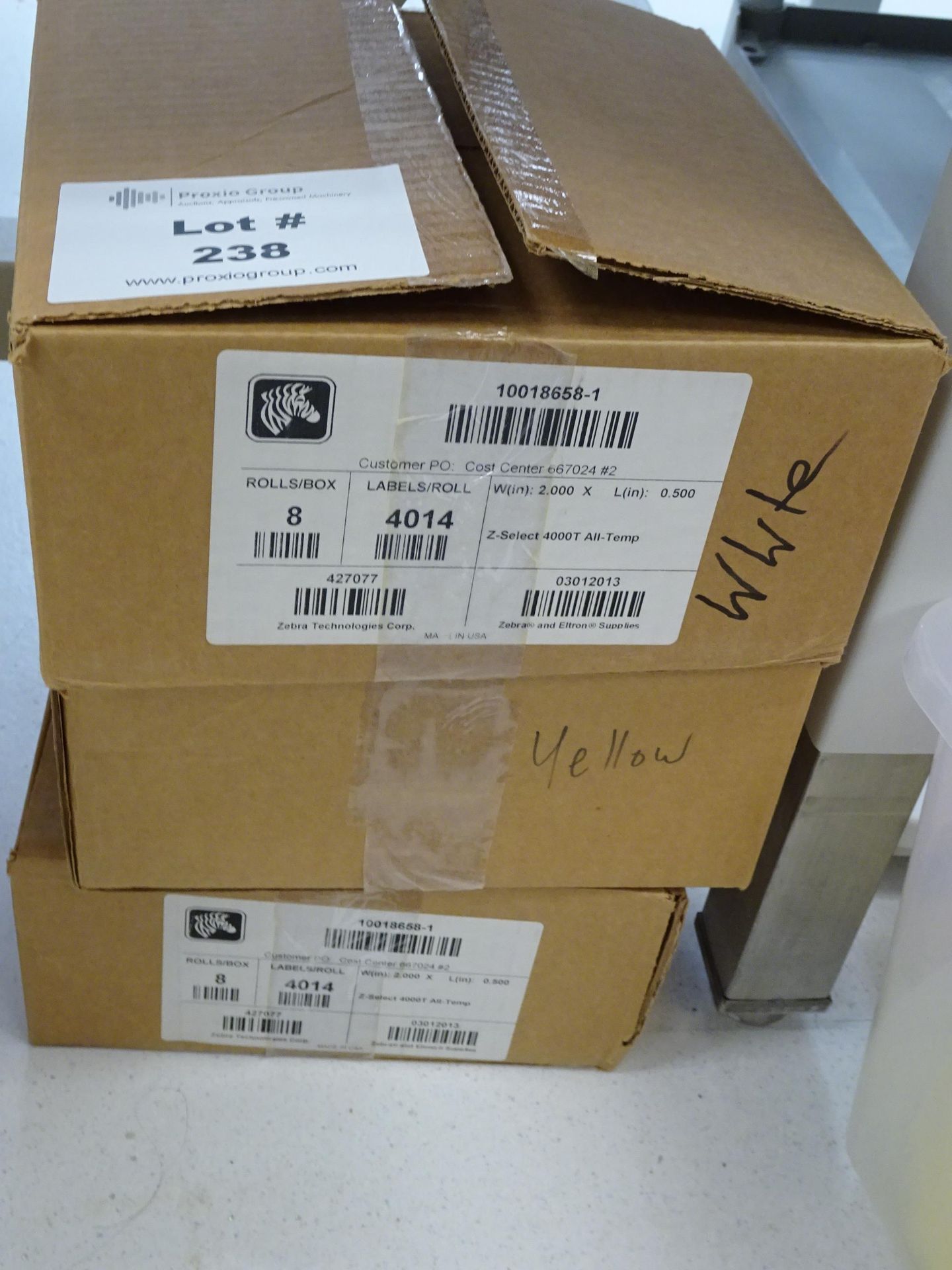 (3) Boxes Of Zebra Label Rolls 2" x .5" Labels (Asset I.D. # )