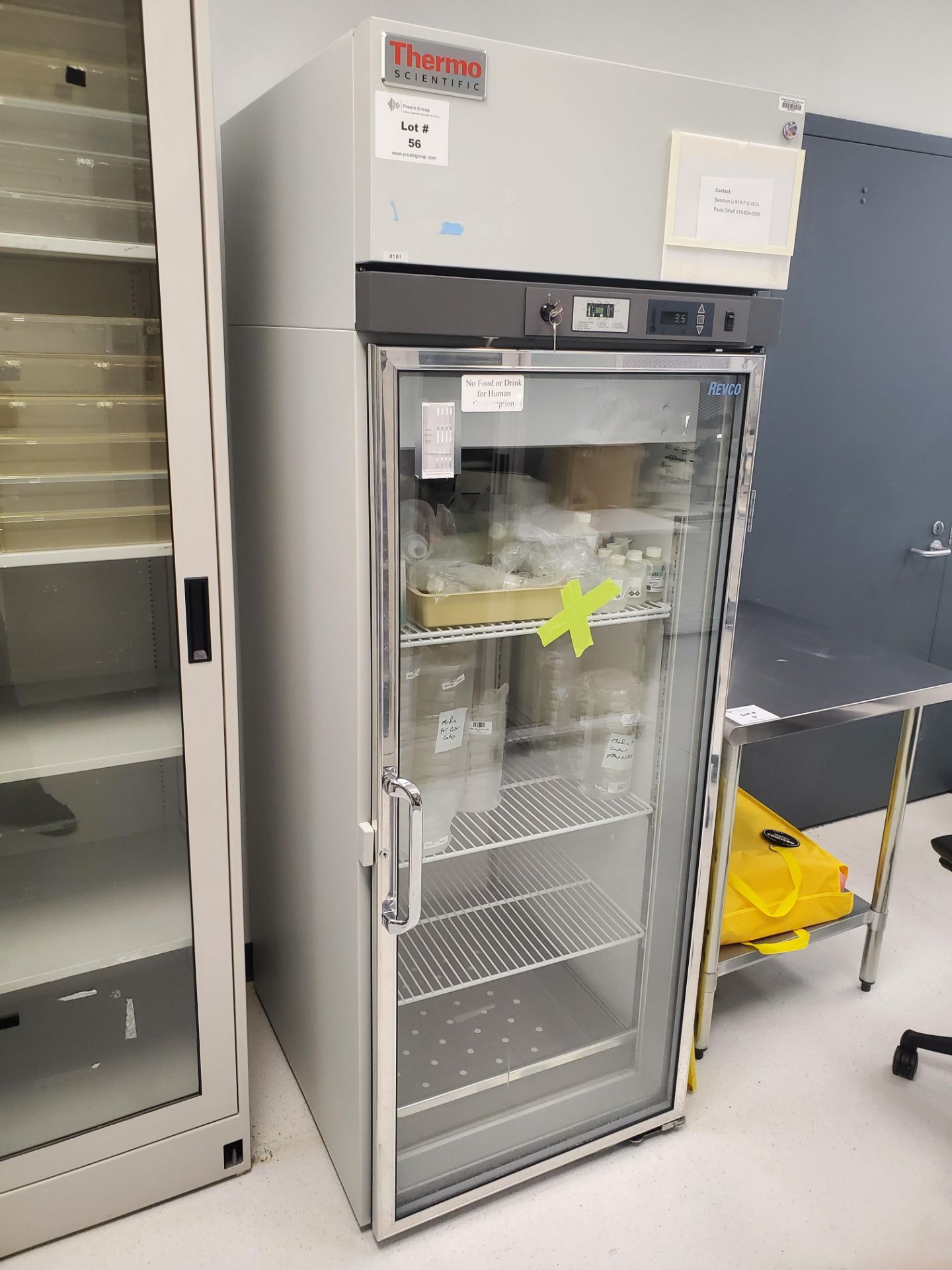 Thermo Scientific Revco Model REL2304A21 Single Glass Door Lab Refrigerator - Image 2 of 7