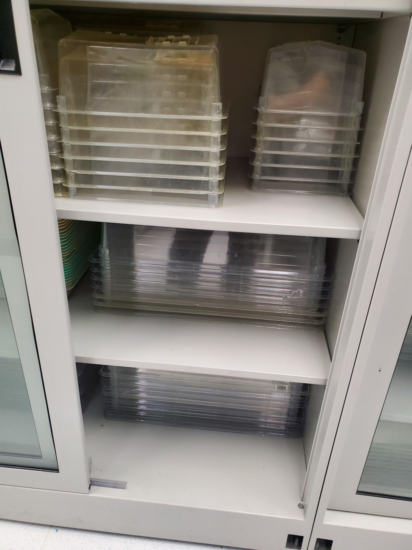 2-Door Lab Cabinet Glass Front Doors and Contents Including (QTY) Of Various Sized Plant Biodome - Image 2 of 7