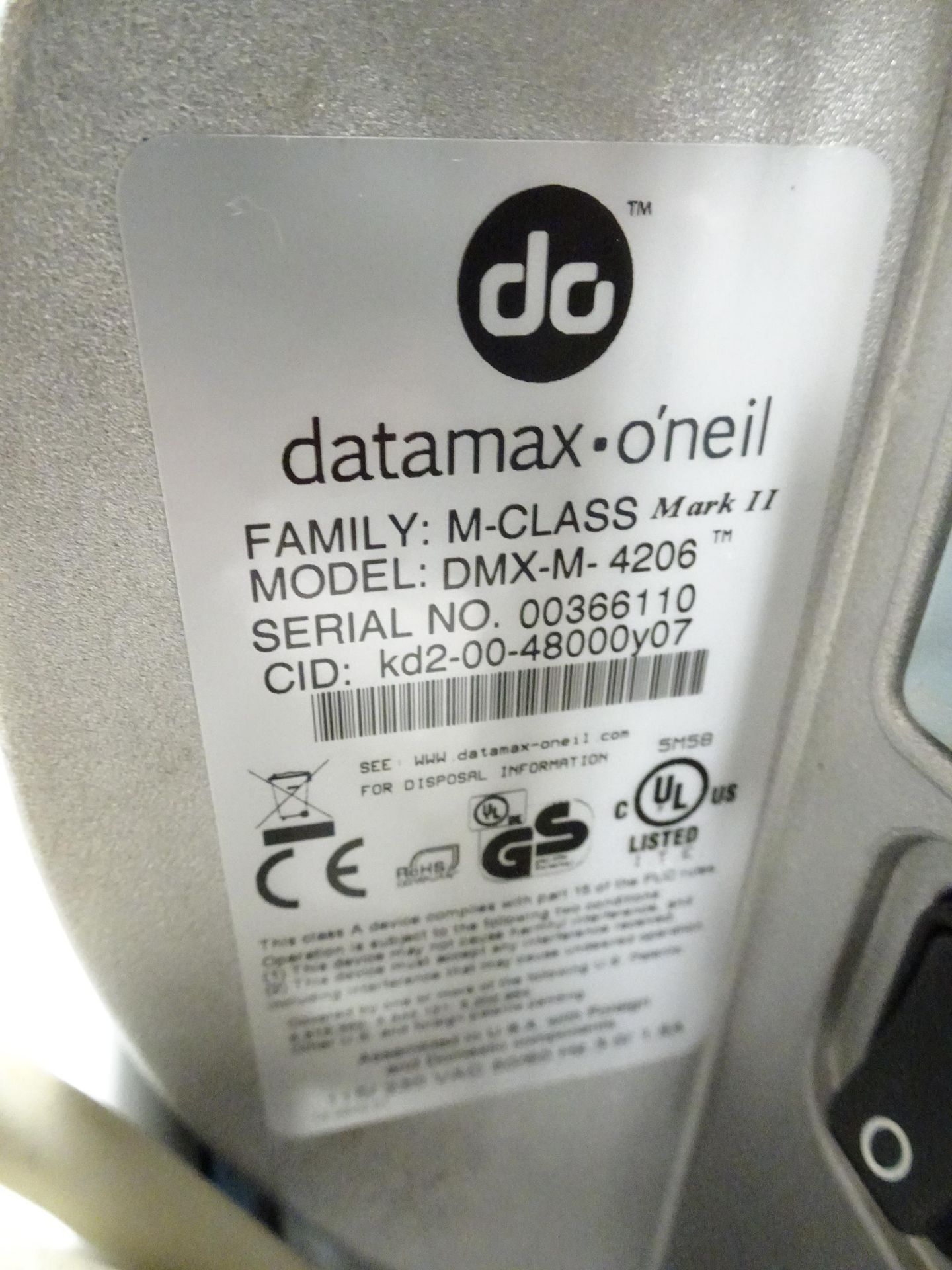 Datamax-O'neil M Class Bar Code Printer - Image 7 of 7