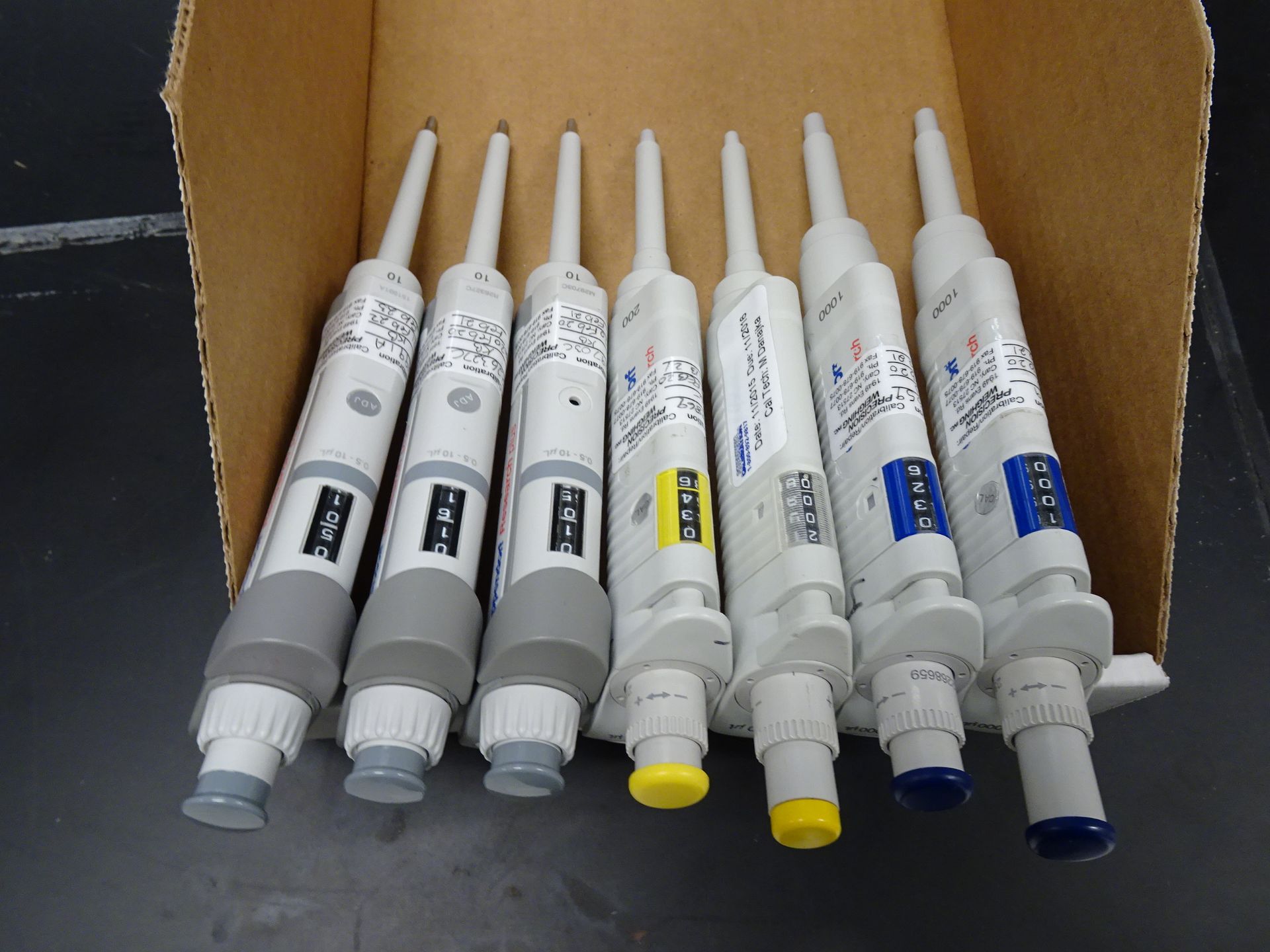 Box Lot: 7-Eppendorf Pippettes Including (3) 1-10ul, (2) 20ul-200ul, (2) 100ul-1000ul Pippettes ( - Image 5 of 5