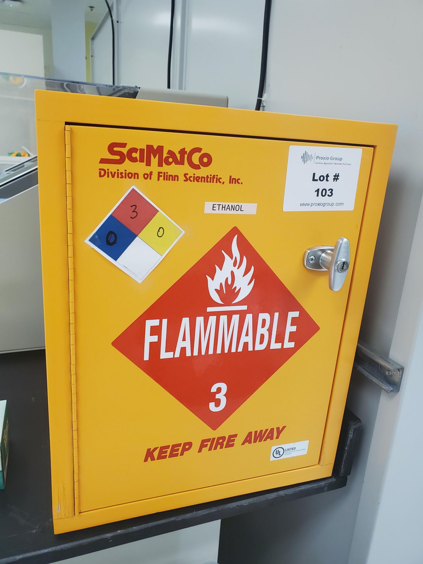 Flinn Scientific SciMatCo Single Door Benchtop Flammable Storage Cabinet (Asset I.D. # )