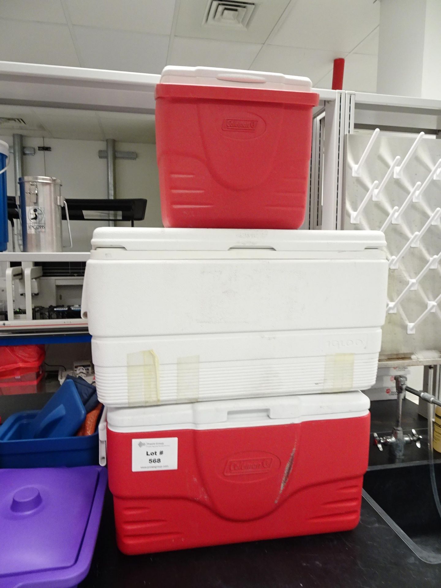 Lot of Lab Foam Ice Bins and Coolers (Asset I.D. # )