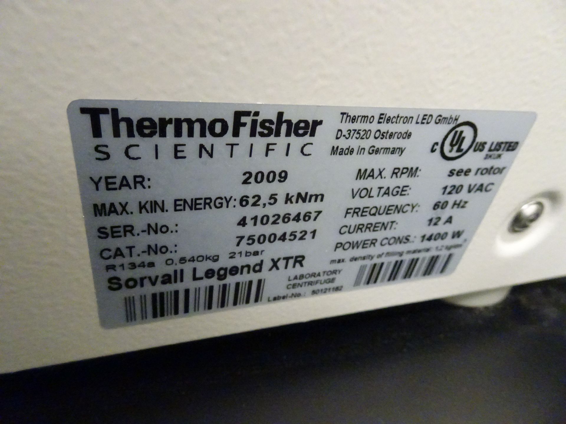ThermoFisher Refrigerated Centrifuge - Image 12 of 13