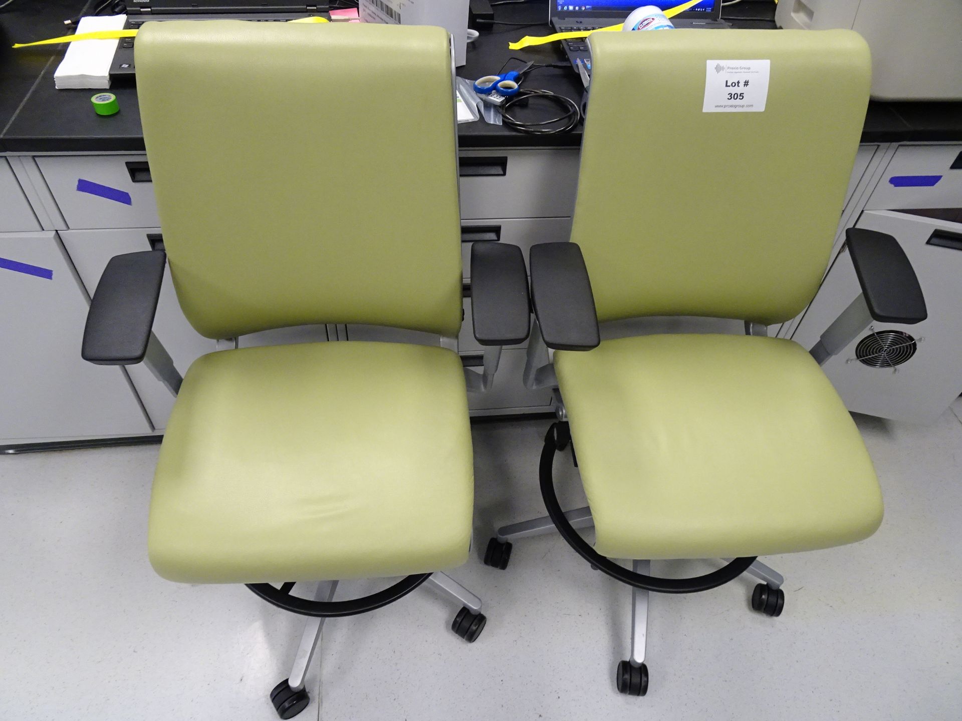 (2) Steelcase 5-Wheel Adjustable Height Desk/Lab Chair (Asset I.D. # )