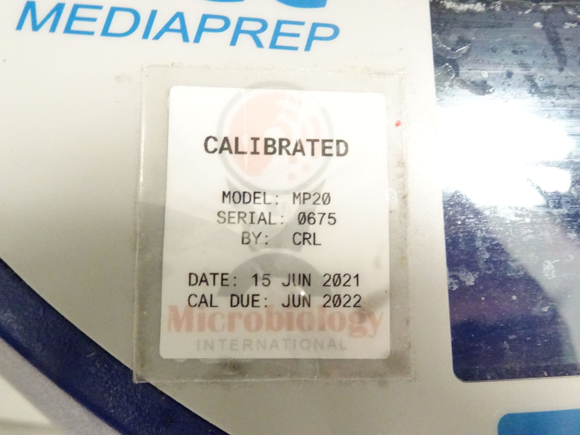 Systec Mediaprep Model MP20 Media Sterilizer sn 0675 Calibrated Date 06/21 (Asset I.D. # Asset Num - Image 7 of 8