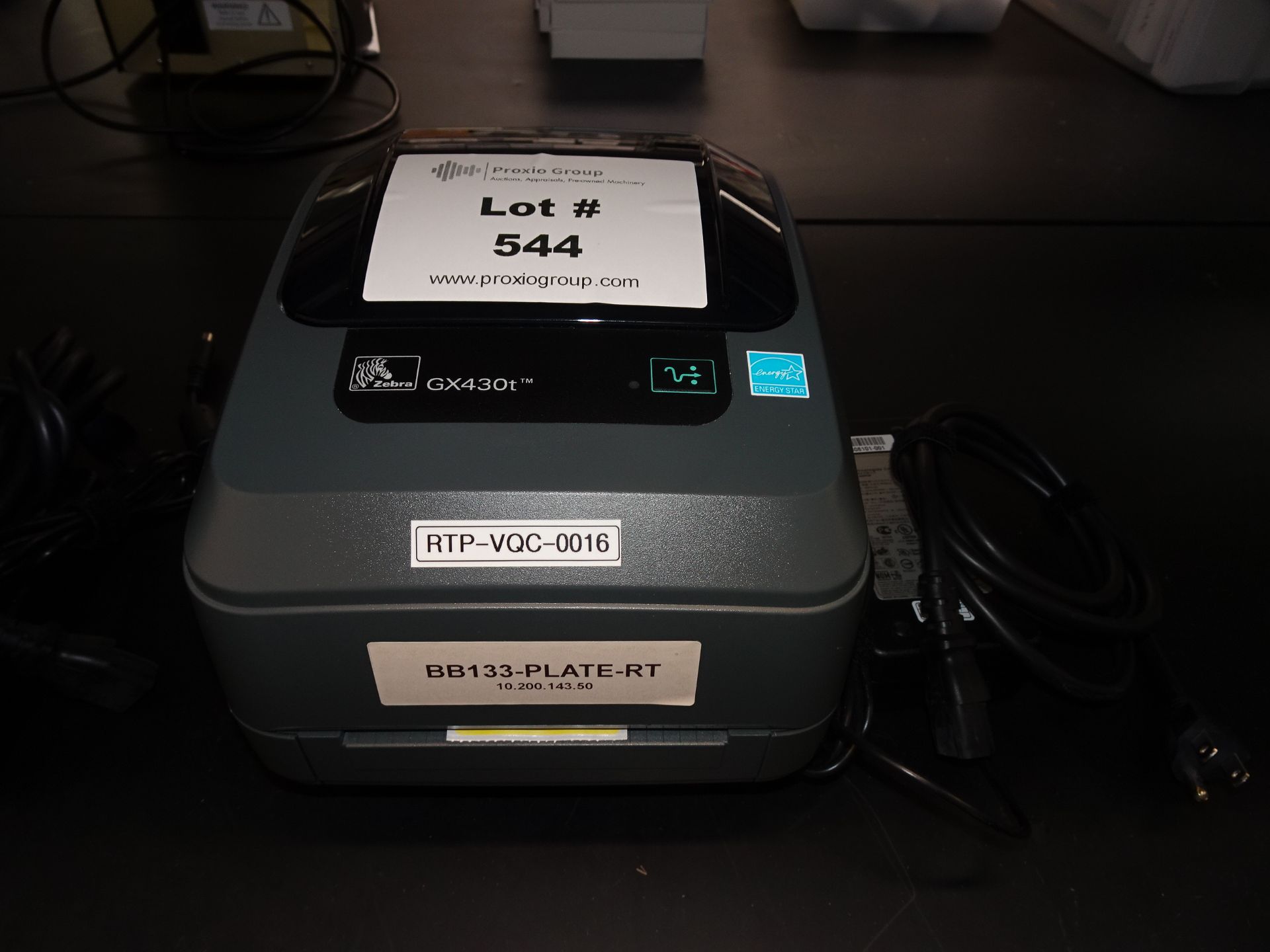 Zebra Model GX430t Thermal Label Printer sn 32J133700983 (Asset I.D. # ) - Image 3 of 4