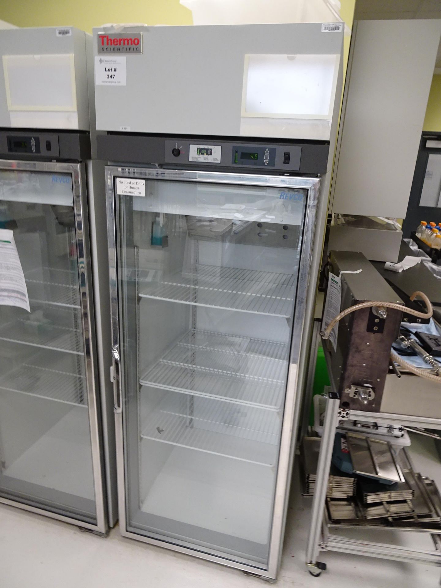 Thermo Fisher Scientific Model REL2304A21 Single Glass Door Refrigerator with 4-Shelves, Item Number