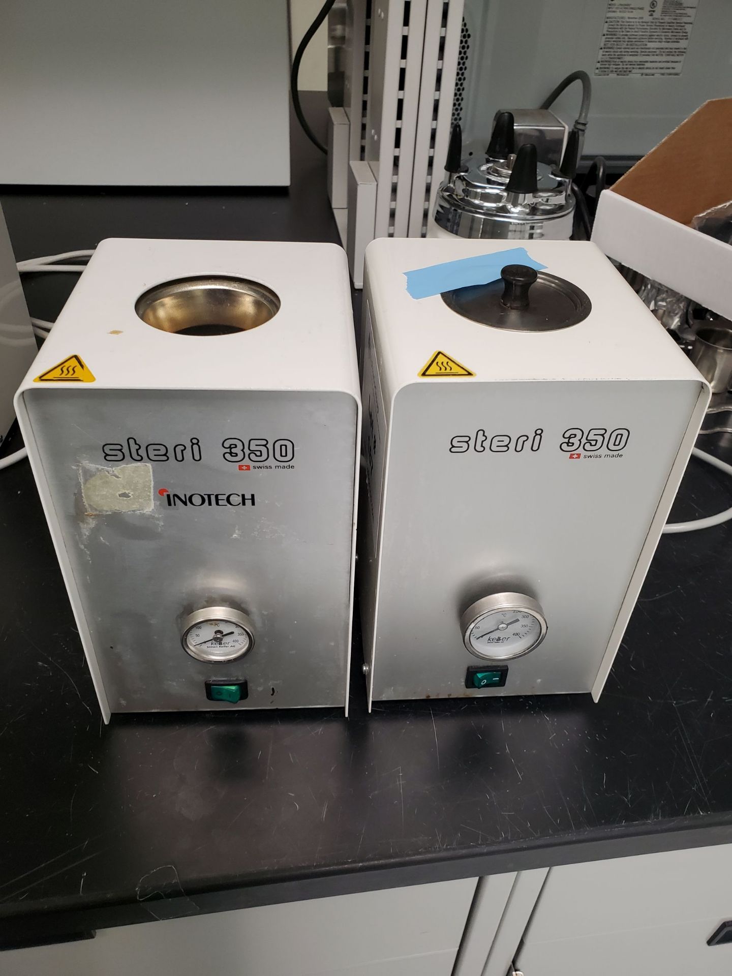 (2) Inotech Steri 350 Sterilizers, Media Glass Beads, Max Tep 250 Degree C (Asset I.D. # )