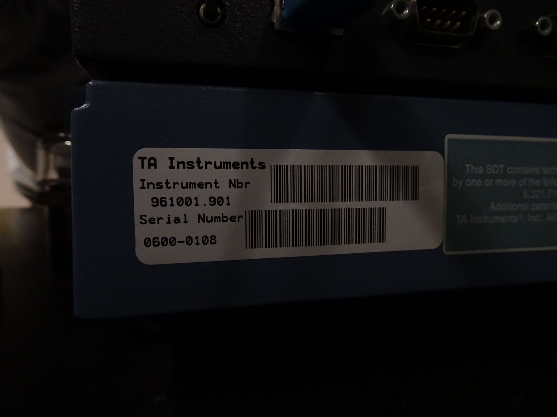 TA Instruments Model Q600 Thermogravimetric Analyzer - Image 5 of 5