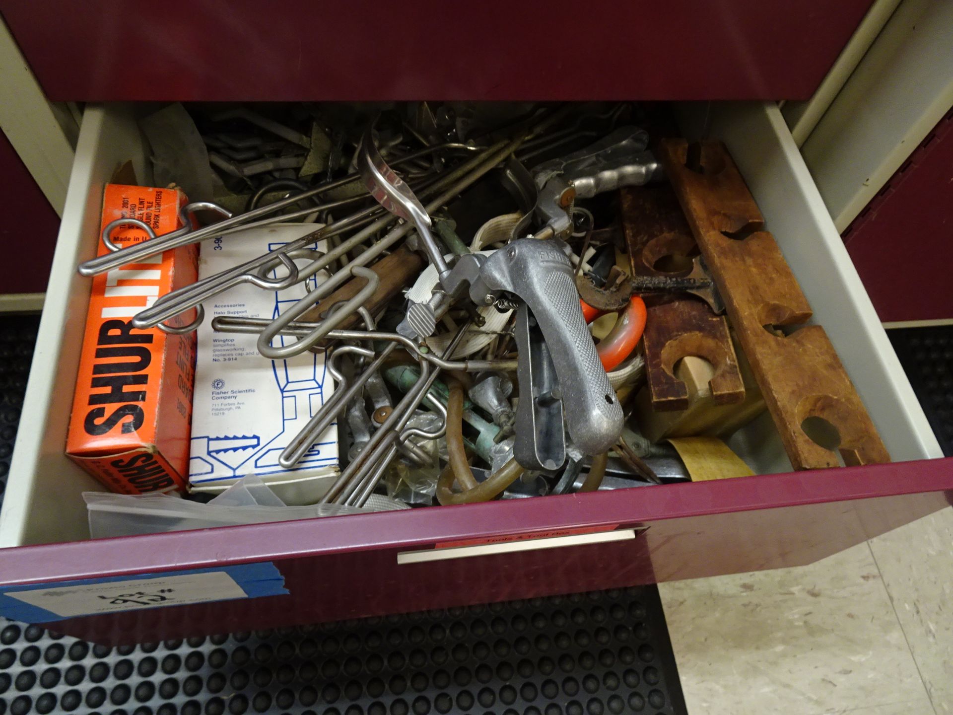 Drawer of Misc Labware Holders, Burners, and Assorted Stands, and Hand Tools - Image 3 of 6