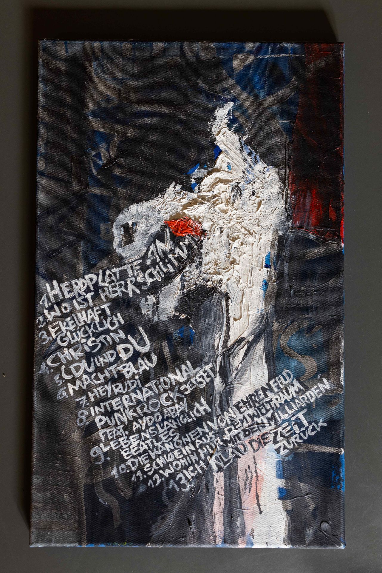 Gemälde „Ohne Titel (Tracklist)“ von Robert Drakogiannakis