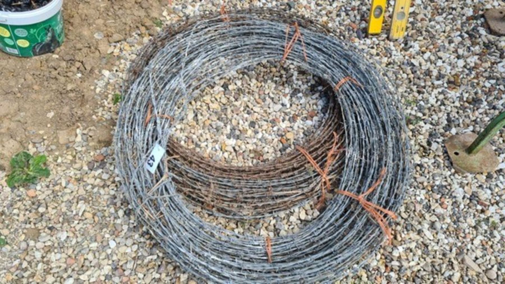 2 rolls barbed wire