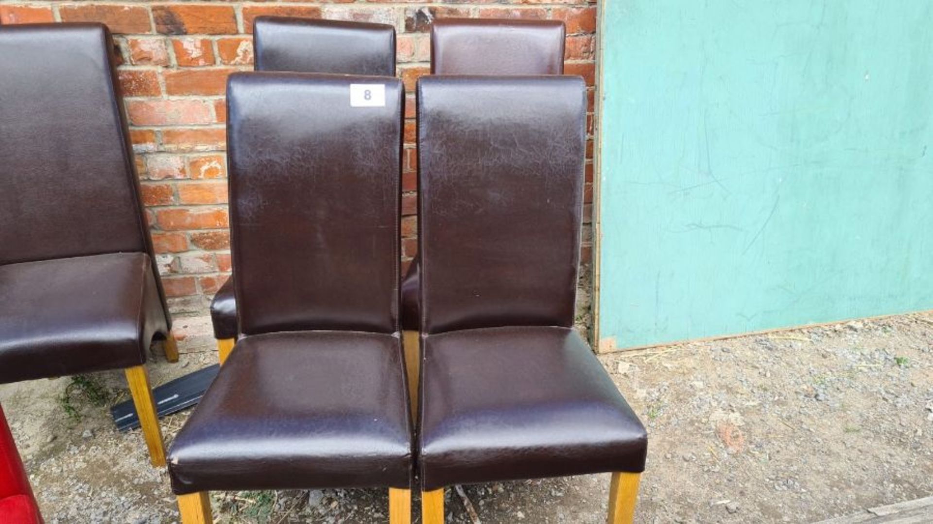 4 leather dining room chairs