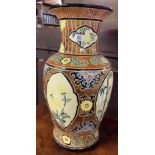 LARGE DECORATED POTTERY VASE, 21'' HIGH