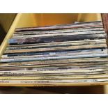 BOX OF VINYL SINGLES/LP'S ROCK/POP/COUNTRY & WESTERN INCL; BOB DYLAN / WHAM