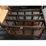 REPRODUCTION MAHOGANY MAGAZINE RACK