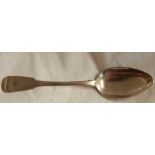 AN IRISH SILVER TEA SPOON WITH RAT TAIL BOWL, DUBLIN 1818 BY P.W