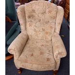 FLORAL PATTERNED ARMCHAIR