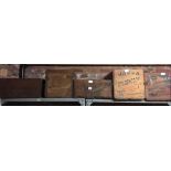 5 DIFFERENT WOODEN SHIPPING CRATES, 1 FOR JAFFA ORANGES