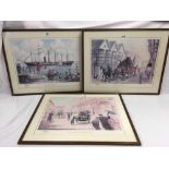 3 MATCHING F/G AND MOUNTED GPO BRISTOL PRINTS, SIGNED BY ARTIST JOHNNY NORRISS, 1981