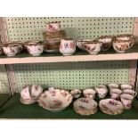 2 SHELVES OF HAMMERSLEY LADY PATRICIA BONE CHINA TEA WARE, SHELLY TEA WARE ETC