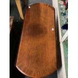 REPRODUCTION MAHOGANY COFFEE TABLE WITH DROP FLAPS, 4ft LONG