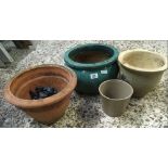 4 CERAMIC POTS