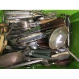 CARTON OF MISC STAINLESS STEEL & OTHER CUTLERY