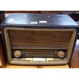 THREE VINTAGE RADIO'S, 2 BAKELITE & 1 WOOD FRAMED A/F