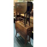2 MAHOGANY DROP FLAP SUTHERLAND TABLE WITH GATE LEGS