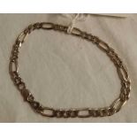 A SILVER (925 STANDARD) FLAT CURB LINK BRACELET