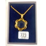 A NECKLACE 24ct PLATED, BOXED