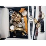 BOX OF ASSORTED WATCHES (11 IN TOTAL)