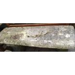 RE-CONSTITUTED STONE GARDEN SEAT APPROX 130cm LONG