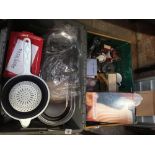 2 BOXES WITH MISC KITCHEN UTENSILS, POTS & PANS