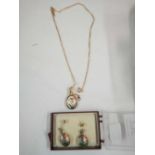 EARRINGS & PENDANT 18ct GOLD, BOXED