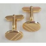 GOLD COLOURED CUFF LINKS, BOXED