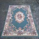 PAIR OF NEW GREEN GROUND PATTERNED RUGS BY RUGS WITH FLAIR, 120cm X 170cm