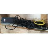 2 SOLAR RECHARGE PANELS, VINTAGE NOKIA PHONE & VARIOUS CABLES