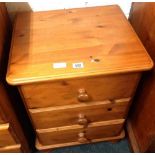 BEDSIDE CHEST OF 3 DRAWERS