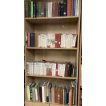 4 SHELVES OF MAINLY HARDBACK BOOKS, NOVELS, GUIDES ETC