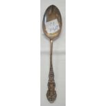 DECORATIVE SILVER TEA SPOON, B'HAM 1903