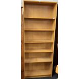 TALL MODERN BOOKCASE WITH 6 ADJUSTABLE SHELVES, 6ft 6'' TALL X 2ft 8'' WIDE